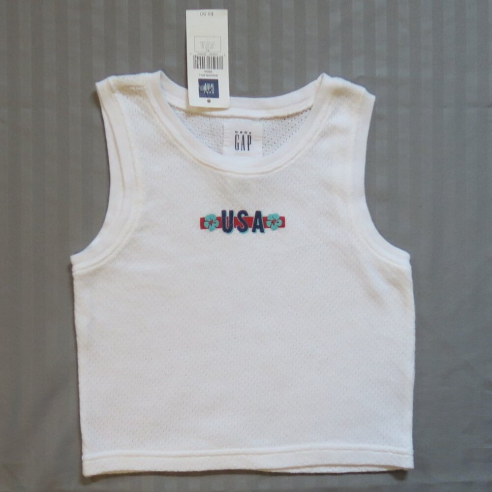 BabyGap USA White Tank Top  Sz 18-24 months  NWT